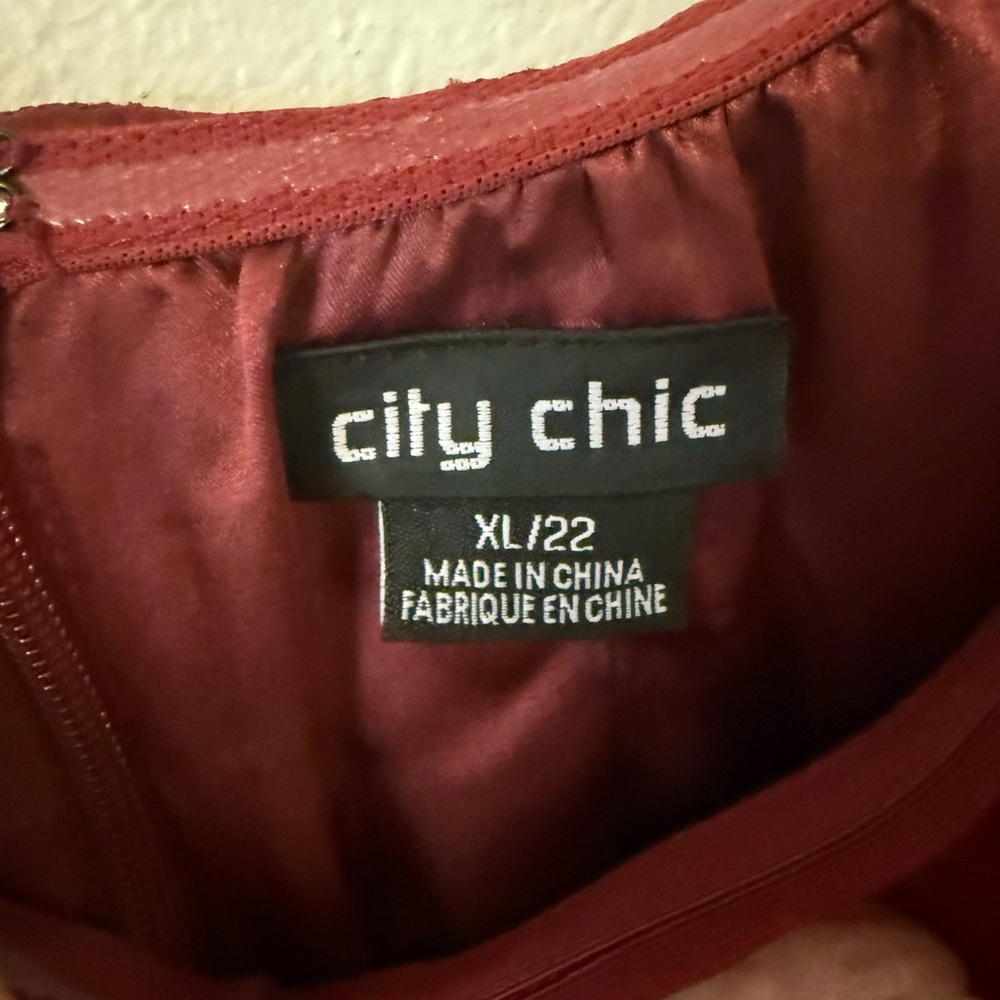 City Chic Deep Red jumpsuit - Picture 3 of 9